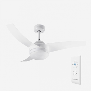 Ventilador Techo Ø 124 cm. 70 Watt. Con Luz y Mando A Distancia 5 Aspas y 3  Velocidades. Con temporizador - BigMat